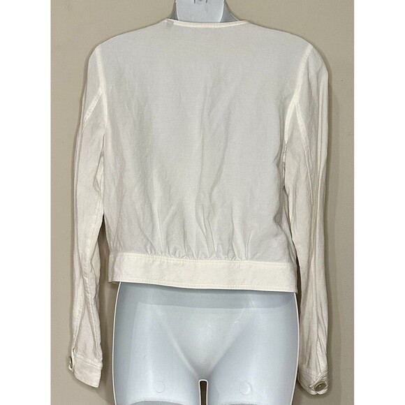 Cabi Piazza Jacket Linen Blend Double Breasted Button Down Cropped Size S EUC!!! - Picture 3 of 6